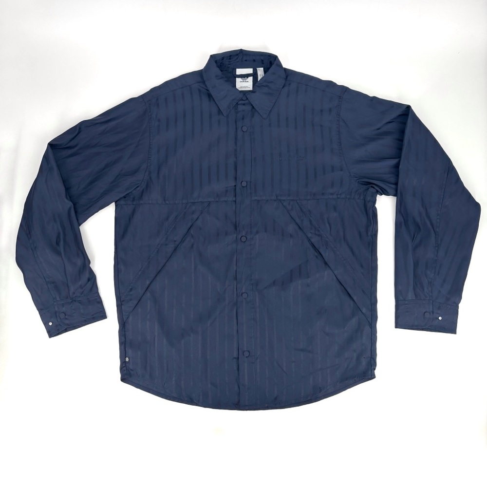 Adidas Blue RIFTA City Boy Long Sleeve Oversize Recycled Polyester Shirt, Medium